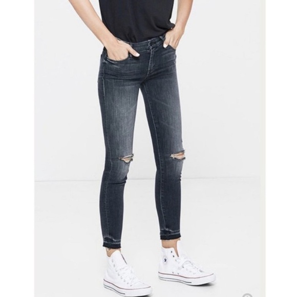 Mother The Undone Hem Looker Ankle Stealing Shadows Distressed ALTERED 28 - Picture 14 of 16